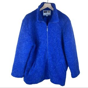 Vintage Kristen Blake Apres Blue Wool Blend Jacket Women’s size XL